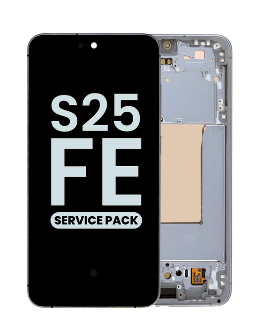 OLED Assembly with Frame for Galaxy S25 FE 5G (S731) (JETBLACK) (Service Pack)