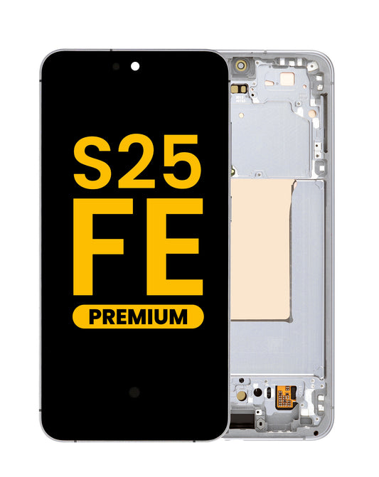 OLED Assembly with Frame for Galaxy S25 FE 5G (S731) (WHITE) (Premium)