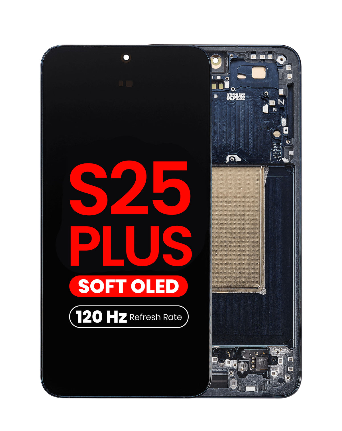 OLED Assembly with Frame for Galaxy S25 Plus (S936) (BLUEBLACK) (Aftermarket Pro Soft Oled / 120Hz)