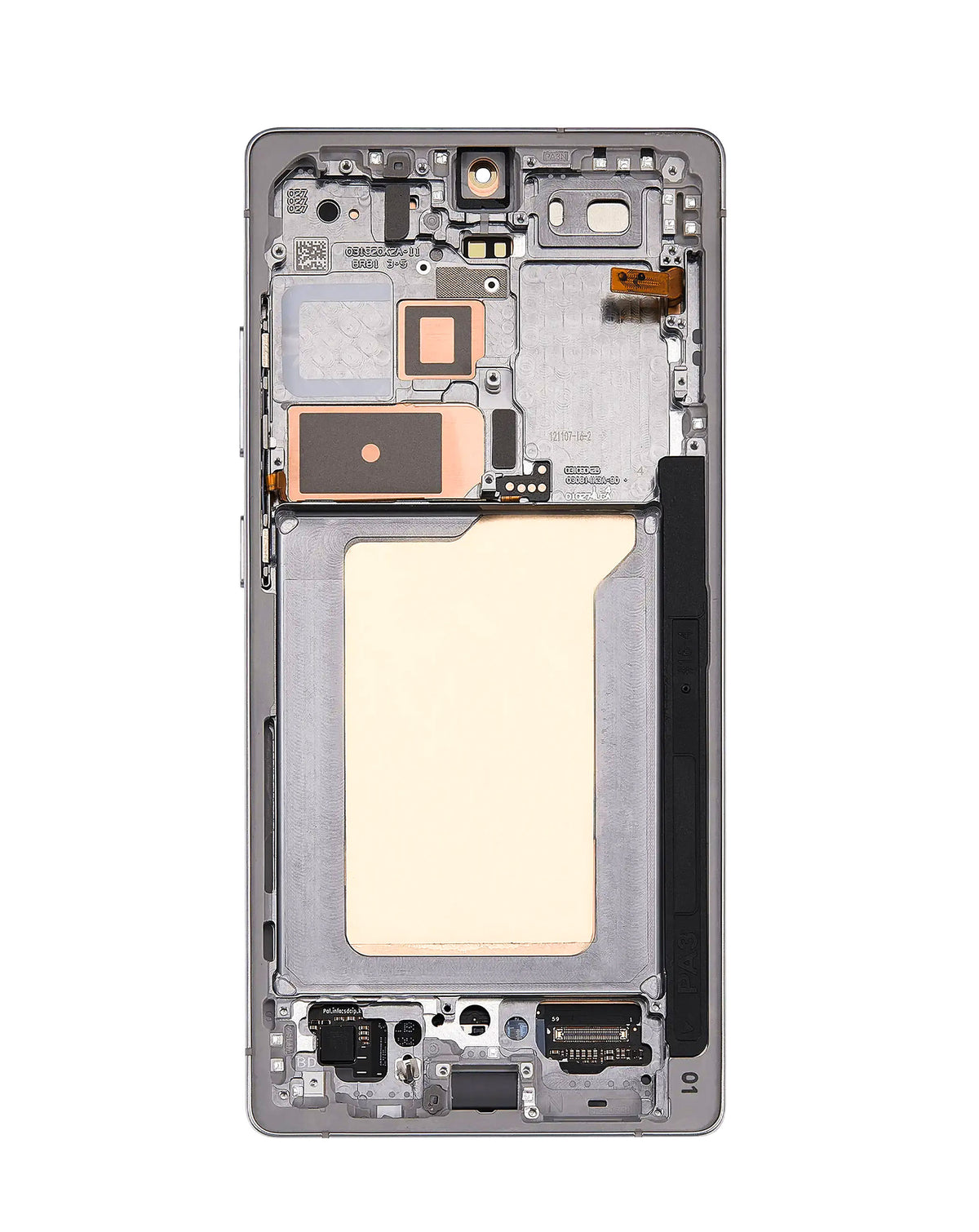 OLED Assembly with Frame for Galaxy S25 Ultra (S938) (TITANIUM WHITESILVER) (Aftermarket Plus Soft Oled / 120Hz)