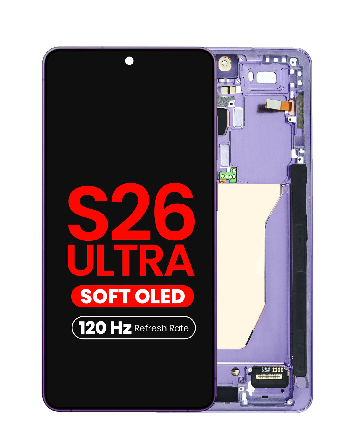 OLED Assembly with Frame for Galaxy S26 Ultra (S948) (COBALT VIOLET) (Aftermarket Plus Soft Oled / 120Hz)