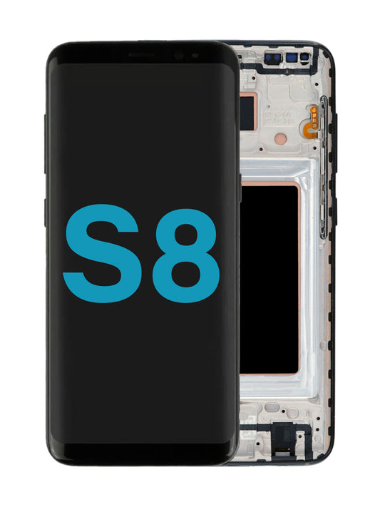 SGS S8 Screen Assembly (With The Frame) (Incell) (Midnight Black)