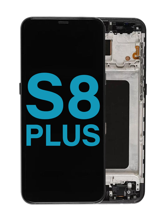 SGS S8 Plus Screen Assembly (With The Frame) (Incell) (Midnight Black)