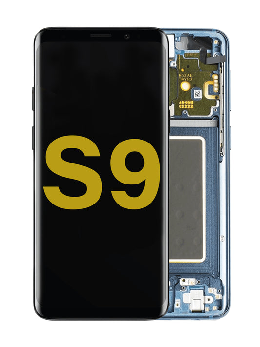 SGS S9 Screen Assembly (With The Frame) (Refurbished) (Blue)