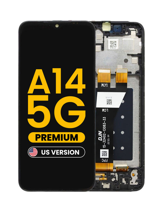 LCD Assembly with Frame (BLACK) for Galaxy A14 5G (A146U / A146P / A146V 2023) (Premium)