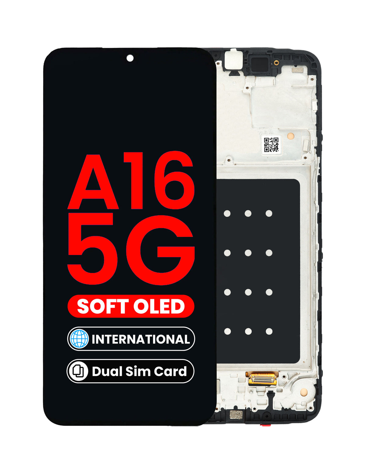 OLED Assembly with Frame for Galaxy A16 5G (A166P / 2024) (International / Dual SIM) (Aftermarket OLED)