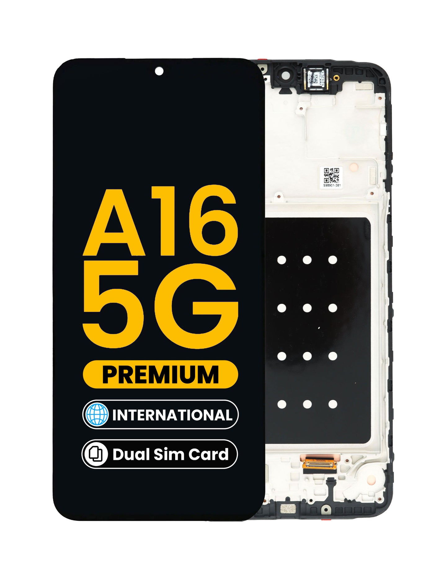 OLED Assembly with Frame for Galaxy A16 5G (A166P / 2024) (International / Dual SIM) (Premium)