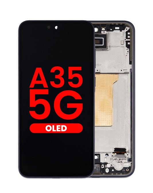 OLED Assembly with Frame for Galaxy A35 5G (A356 / 2024) (AWESOME NAVY) (Aftermarket OLED)