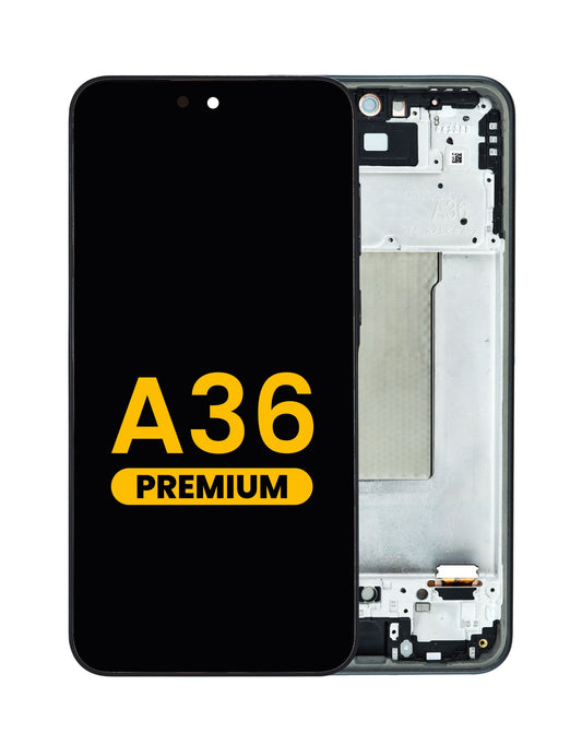 OLED Assembly with Frame for Galaxy A36 (A366/2025) (BLACK) (Premium)