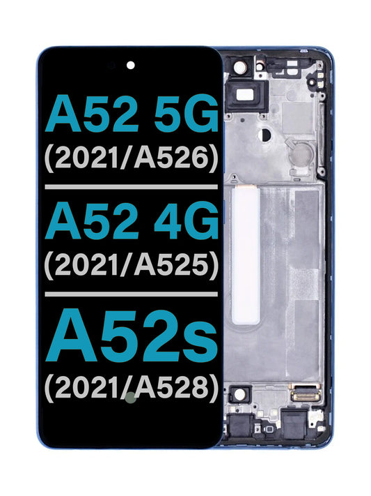 SGA A52 2021 4G (A525) / 5G (A526) / A52s 2021 (A528) Screen Assembly (With The Frame) (Incell) (Blue)