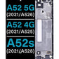 SGA A52 2021 4G (A525) / 5G (A526) / A52s 2021 (A528) Screen Assembly (With The Frame) (Incell) (White)