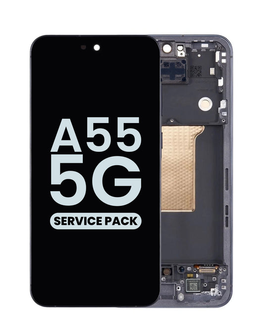 Samsung A55 2024 5G (A556) Screen Assembly (With The Frame) (Service Pack) (Black)