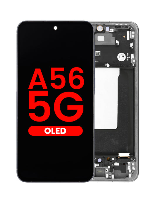 OLED Assembly with Frame for Galaxy A56 (A566 2025) (GRAPHITE) (Aftermarket OLED)