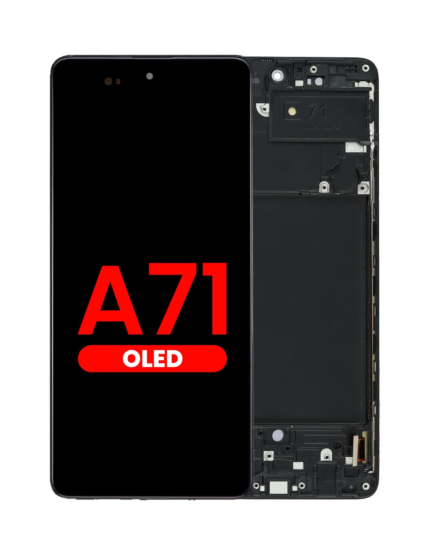 OLED Assembly with Frame for Galaxy A71 (A715 / 2020) (6.67") (BLACK) (Aftermarket OLED)