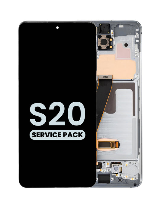 OLED Assembly with Frame for Galaxy S20 G980 / G981 (COSMIC GRAY) (Service Pack)