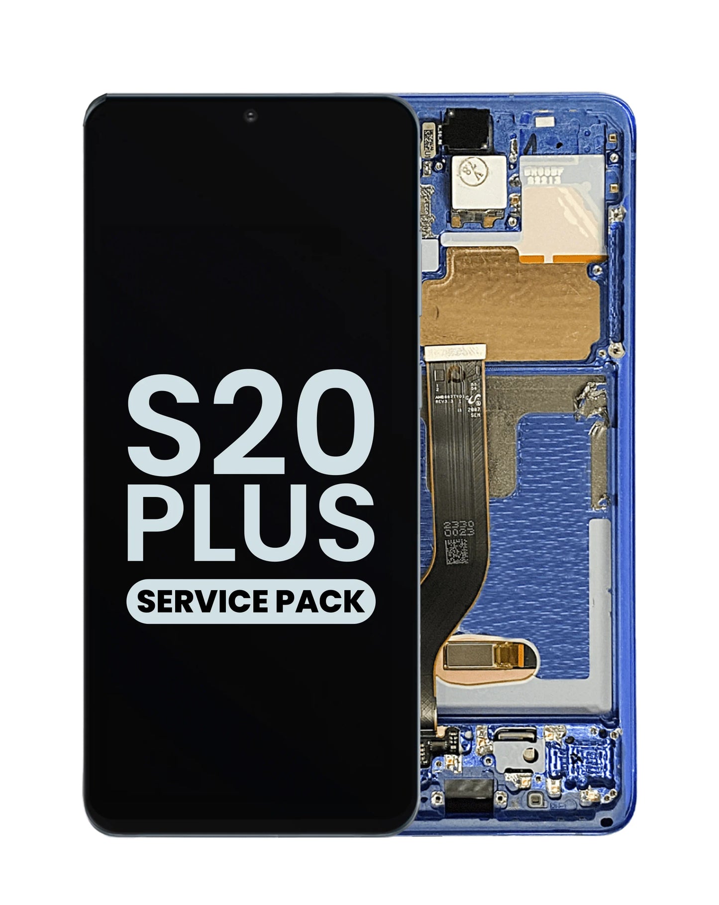 OLED Assembly with Frame for Galaxy S20 Plus G985 / G986 (AURA BLUE) (Service Pack)