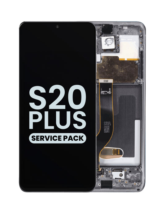 OLED Assembly with Frame for Galaxy S20 Plus G985 / G986 (COSMIC GRAY) (Service Pack)