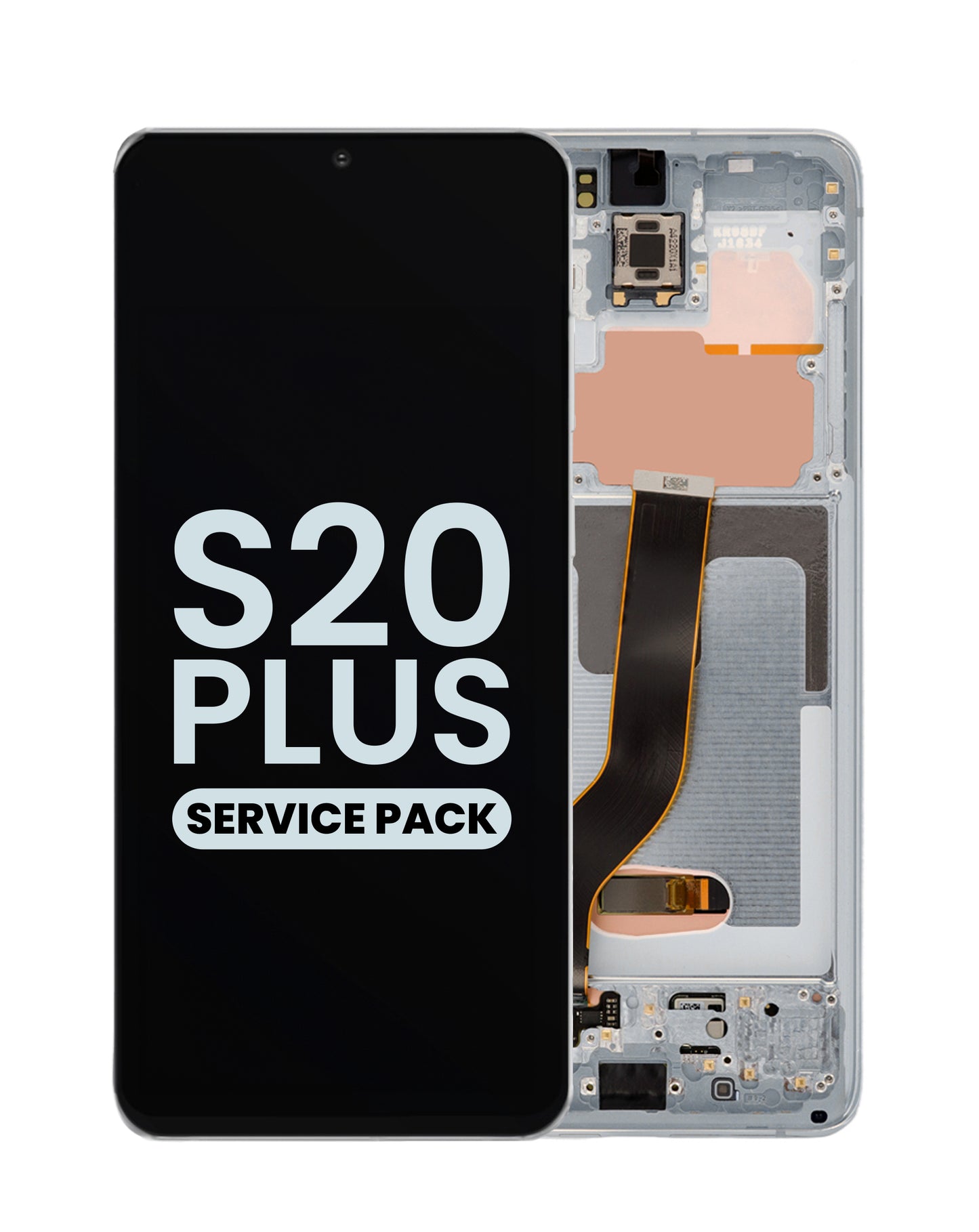 OLED Assembly with Frame for Galaxy S20 Plus G985 / G986 (CLOUD WHITE) (Service Pack)