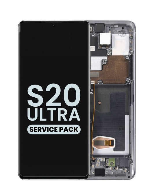 OLED Assembly with Frame for Galaxy S20 Ultra G988 (COSMIC GRAY) (Service Pack)