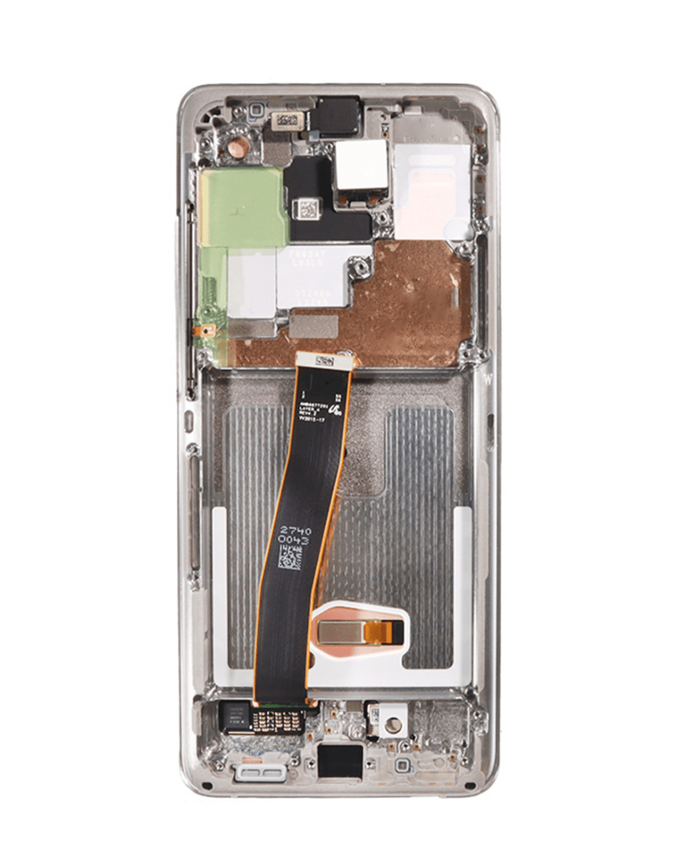 OLED Assembly with Frame for Galaxy S20 Ultra G988 (COSMIC WHITE) (Service Pack)