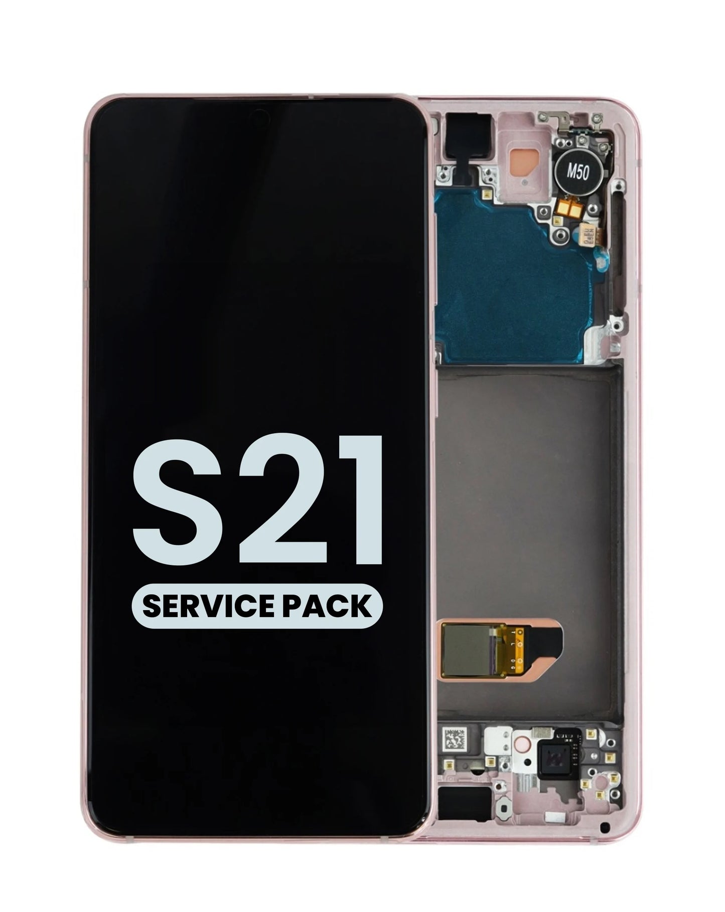 OLED Assembly with Frame for Galaxy S21 G991 (PHANTOM PINK) (No Camera) (Service Pack)