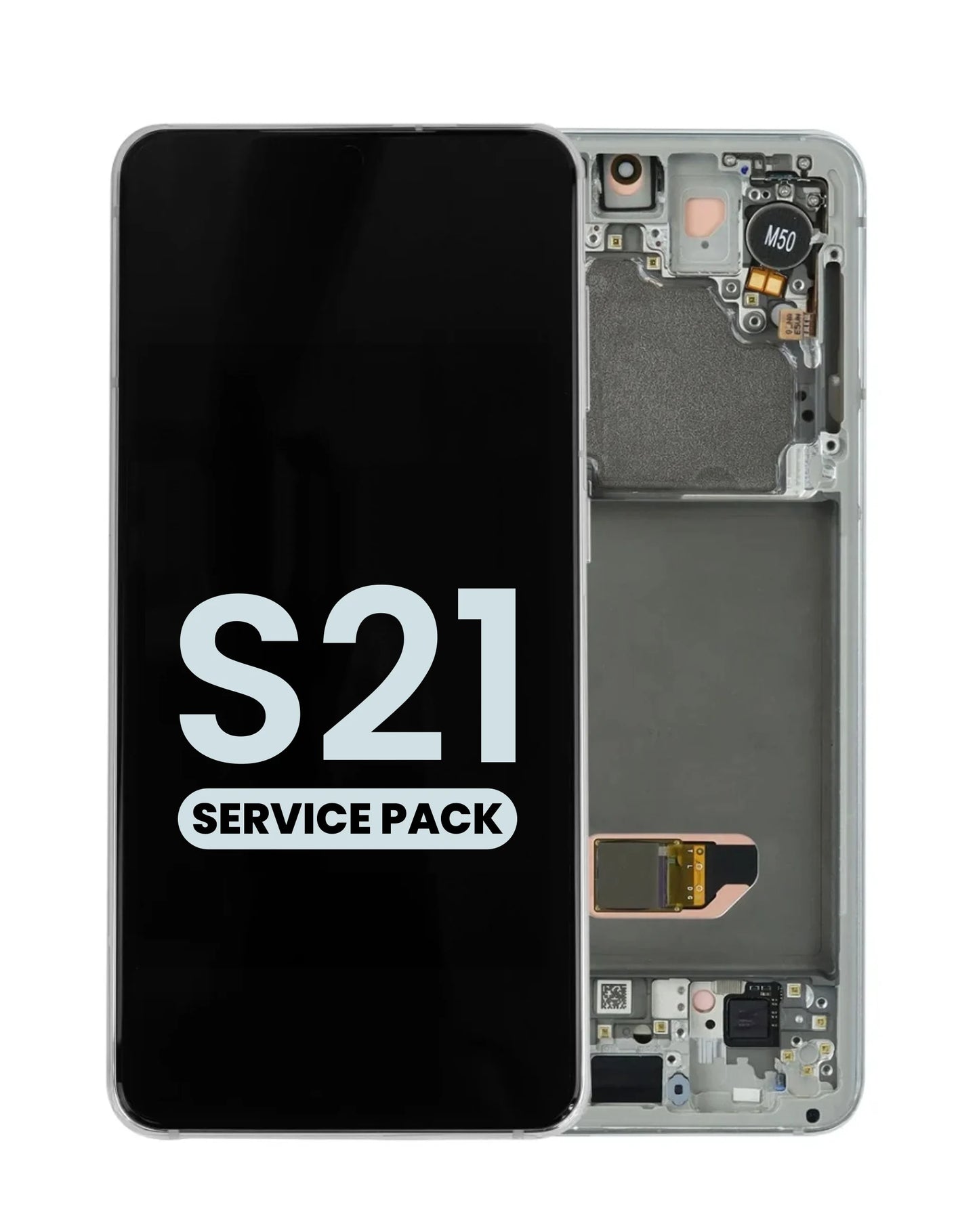 OLED Assembly with Frame for Galaxy S21 G991 (PHANTOM GRAY) (Service Pack)