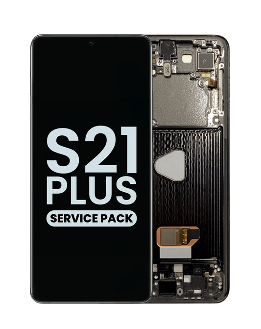 OLED Assembly with Frame for Galaxy S21 Plus G996 (PHANTOM BLACK) (Service Pack)