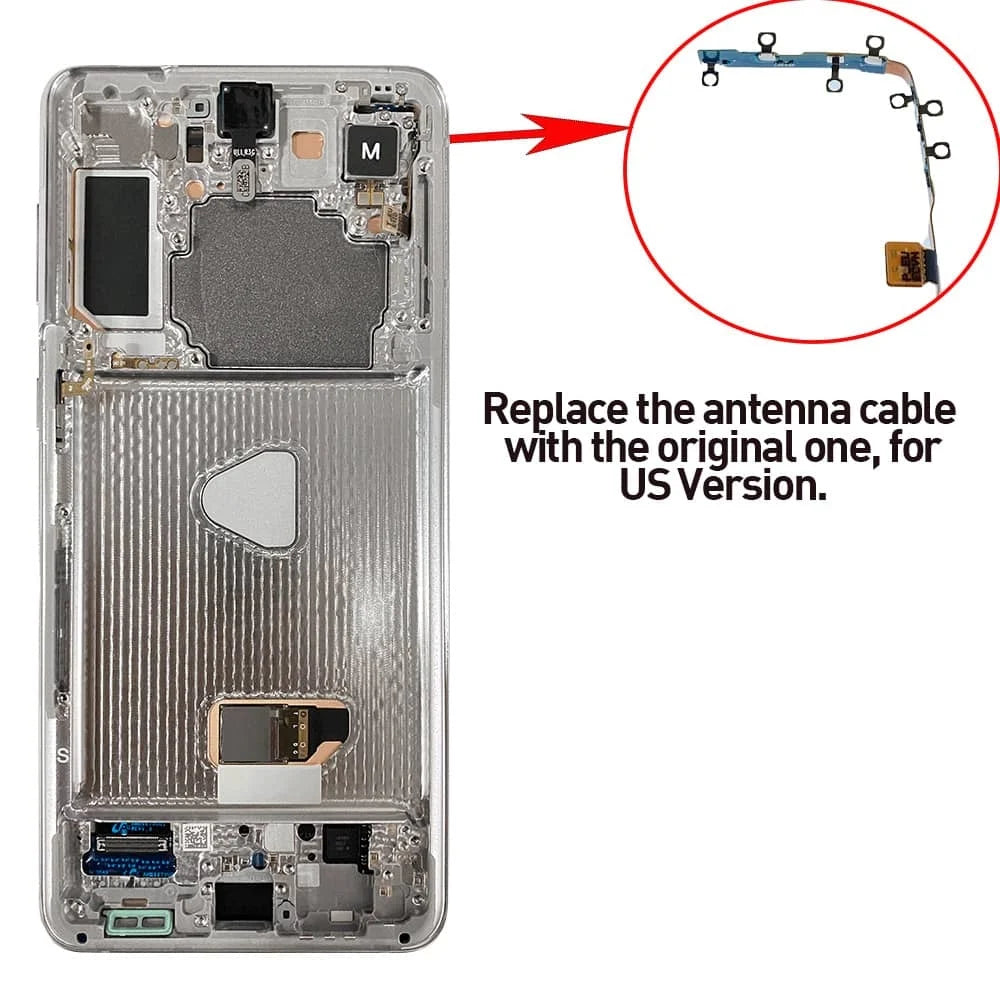 OLED Assembly with Frame for Galaxy S21 Plus G996 (PHANTOM SILVER) (Service Pack)