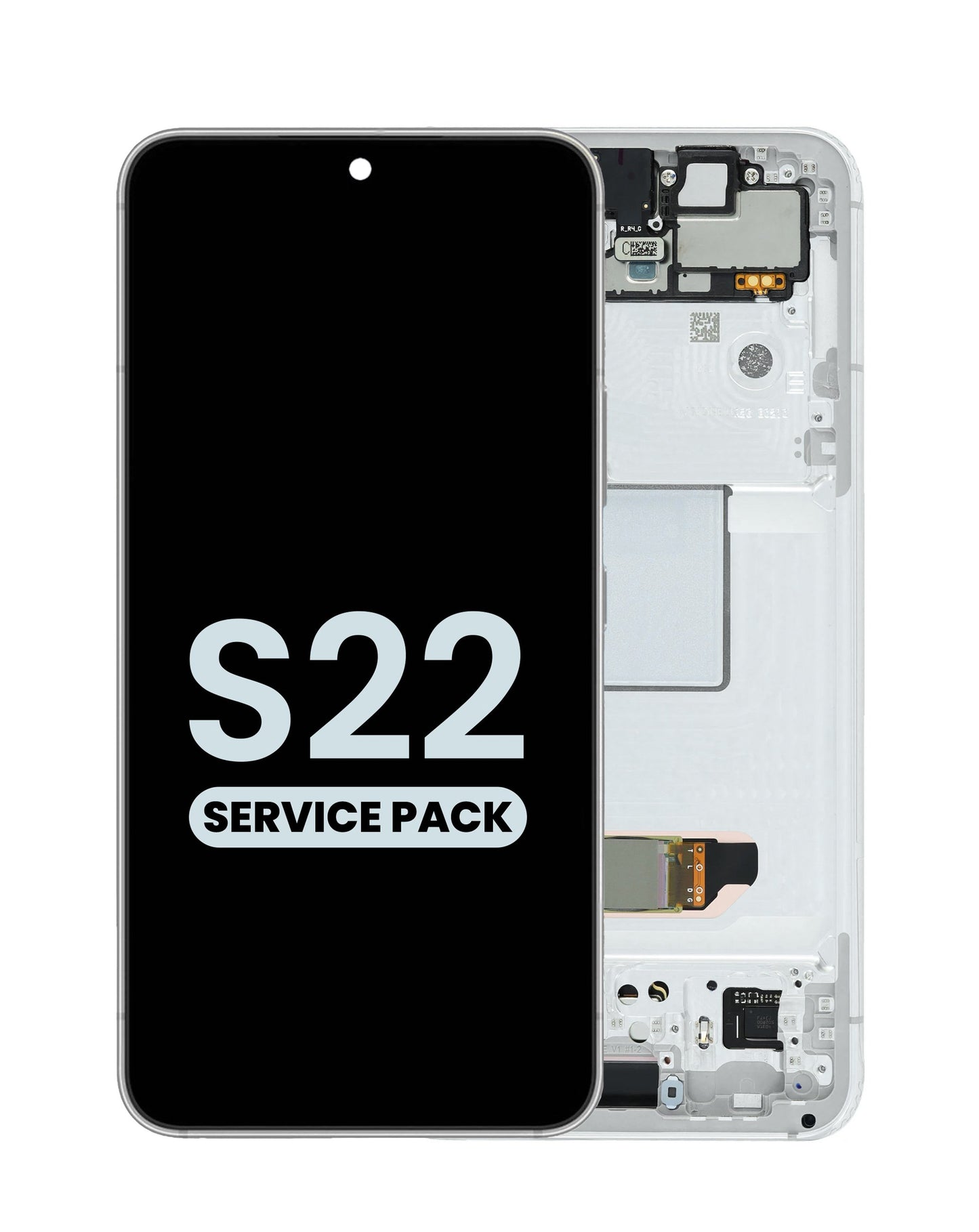 OLED Assembly with Frame for Galaxy S22 S901 (WHITE) (Service Pack)