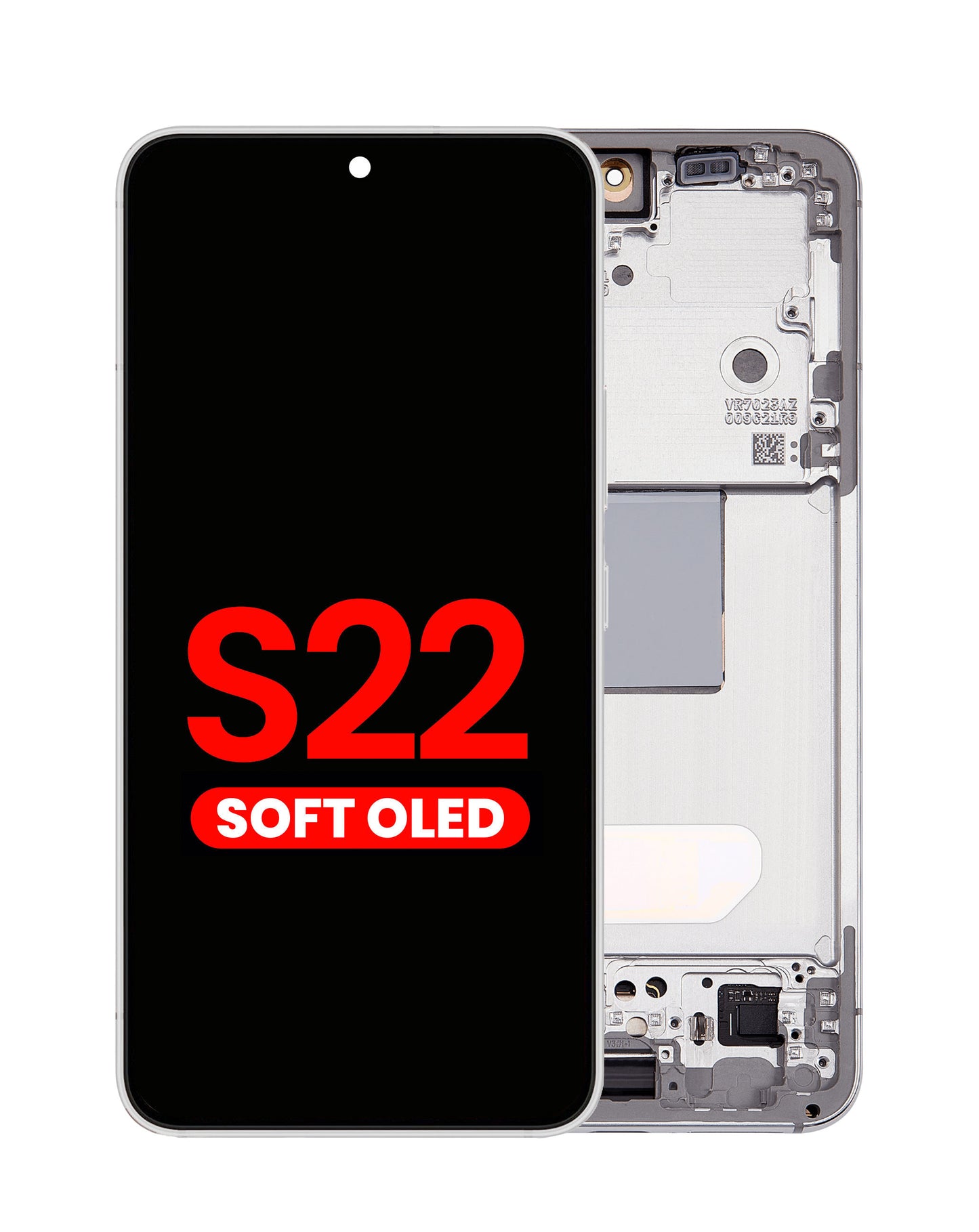 OLED Assembly with Frame for Galaxy S22 (S901) (WHITE) (Aftermarket OLED)