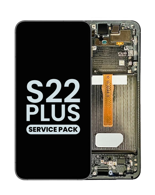 OLED Assembly with Frame for Galaxy S22 Plus S906 (PHANTOM BLACK) (Service Pack)