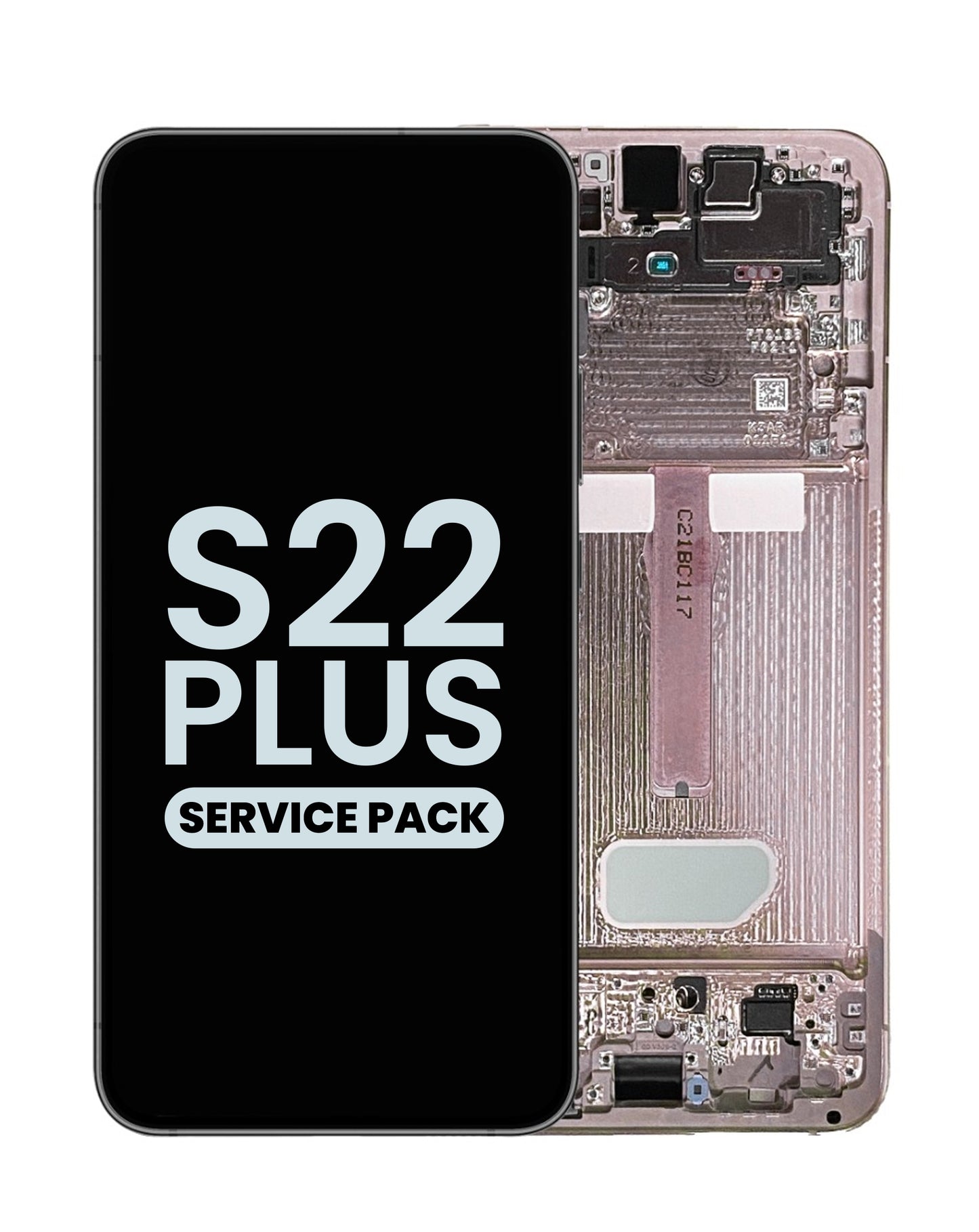 OLED Assembly with Frame for Galaxy S22 Plus S906 (PINK GOLD) (Service Pack)