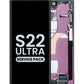 OLED Assembly with Frame for Galaxy S22 Ultra (S908) (BURGUNDY) (Service Pack)