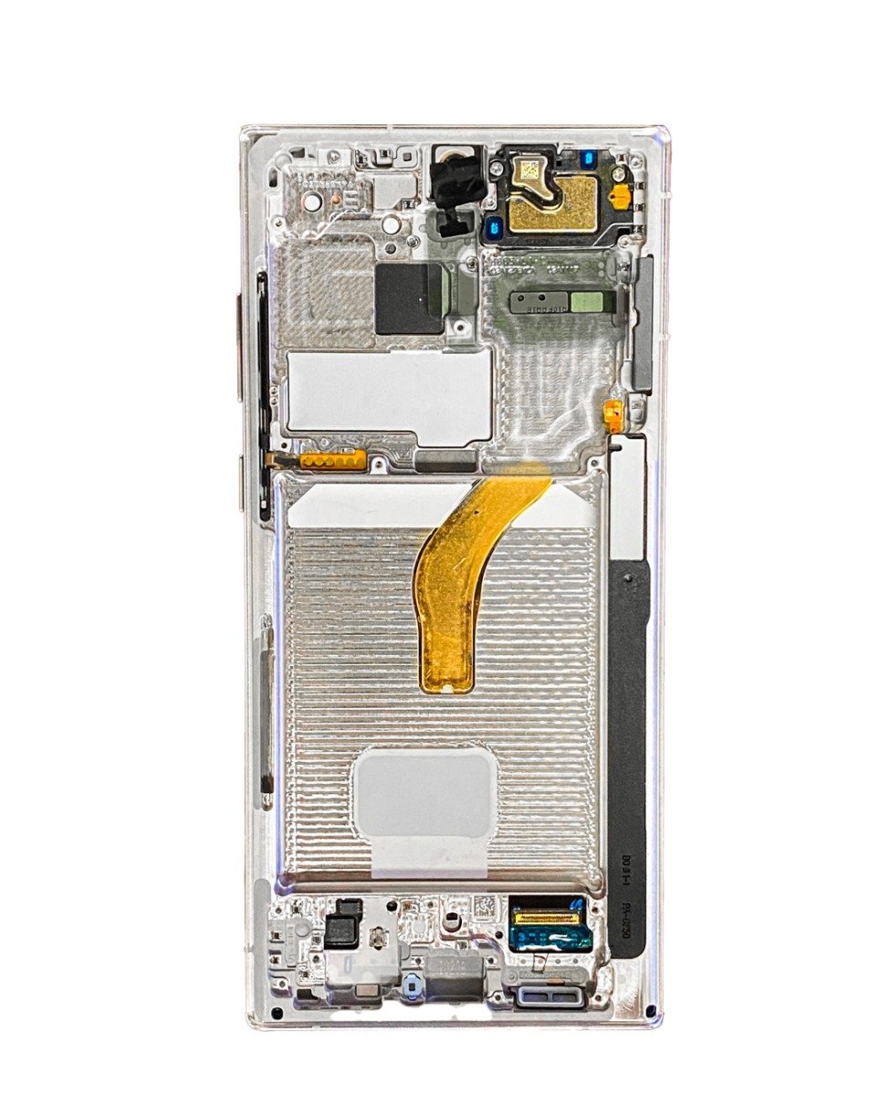 OLED Assembly with Frame for Galaxy S22 Ultra S908 (PHANTOM WHITE) (Service Pack)