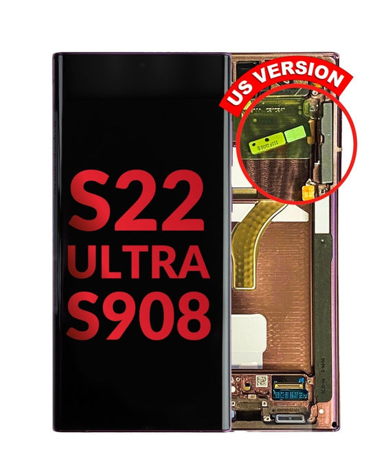 SGS S22 Ultra (5G) Screen Assembly (With The Frame) (OLED) (Bronze)