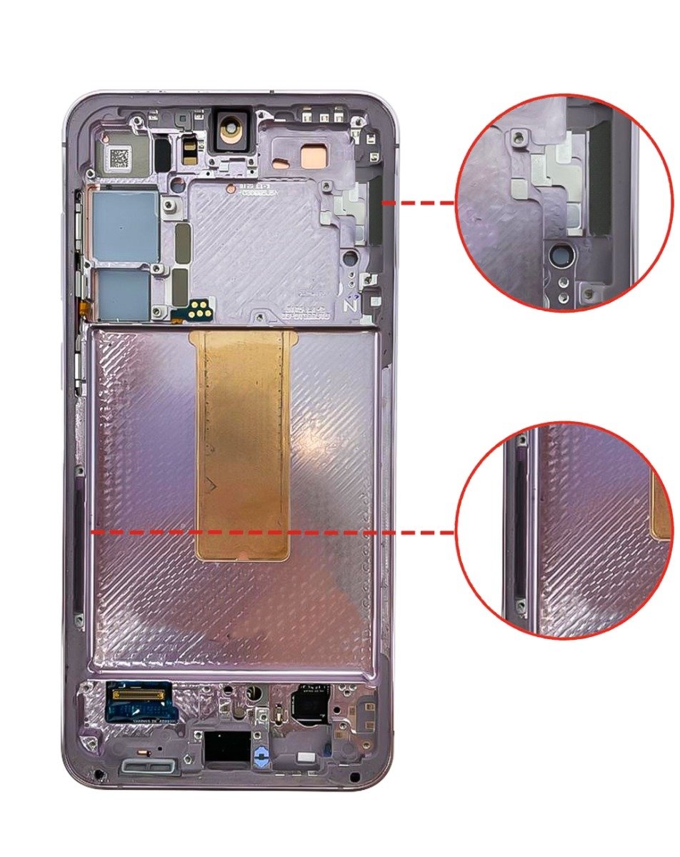 OLED Assembly with Frame for Galaxy S23 Plus (S916) (LAVENDER) (Premium)