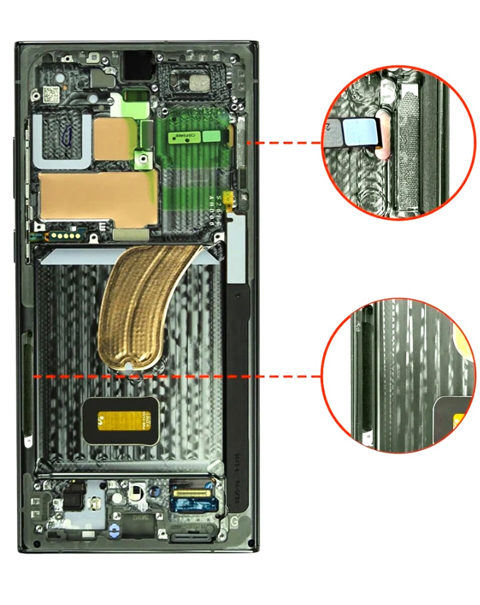 SGS S23 Ultra (5G) Screen Assembly (With The Frame) (Service Pack) ( Green)