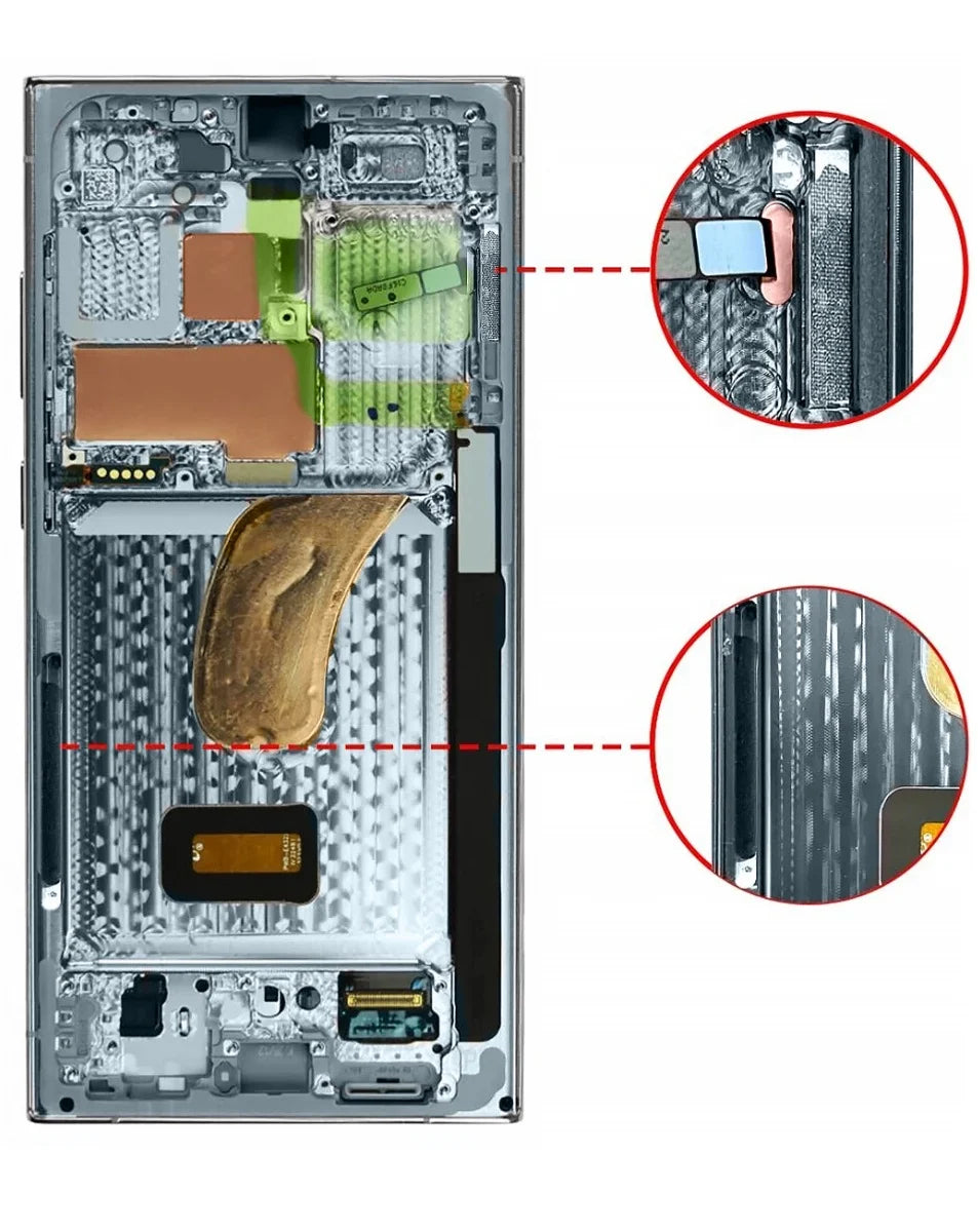 OLED Assembly with Frame for Galaxy S23 Ultra S918 (SKY BLUE) (Service Pack)
