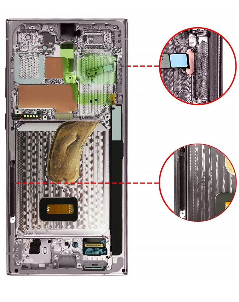 OLED Assembly with Frame for Galaxy S23 Ultra S918 (LAVENDER) (Service Pack)