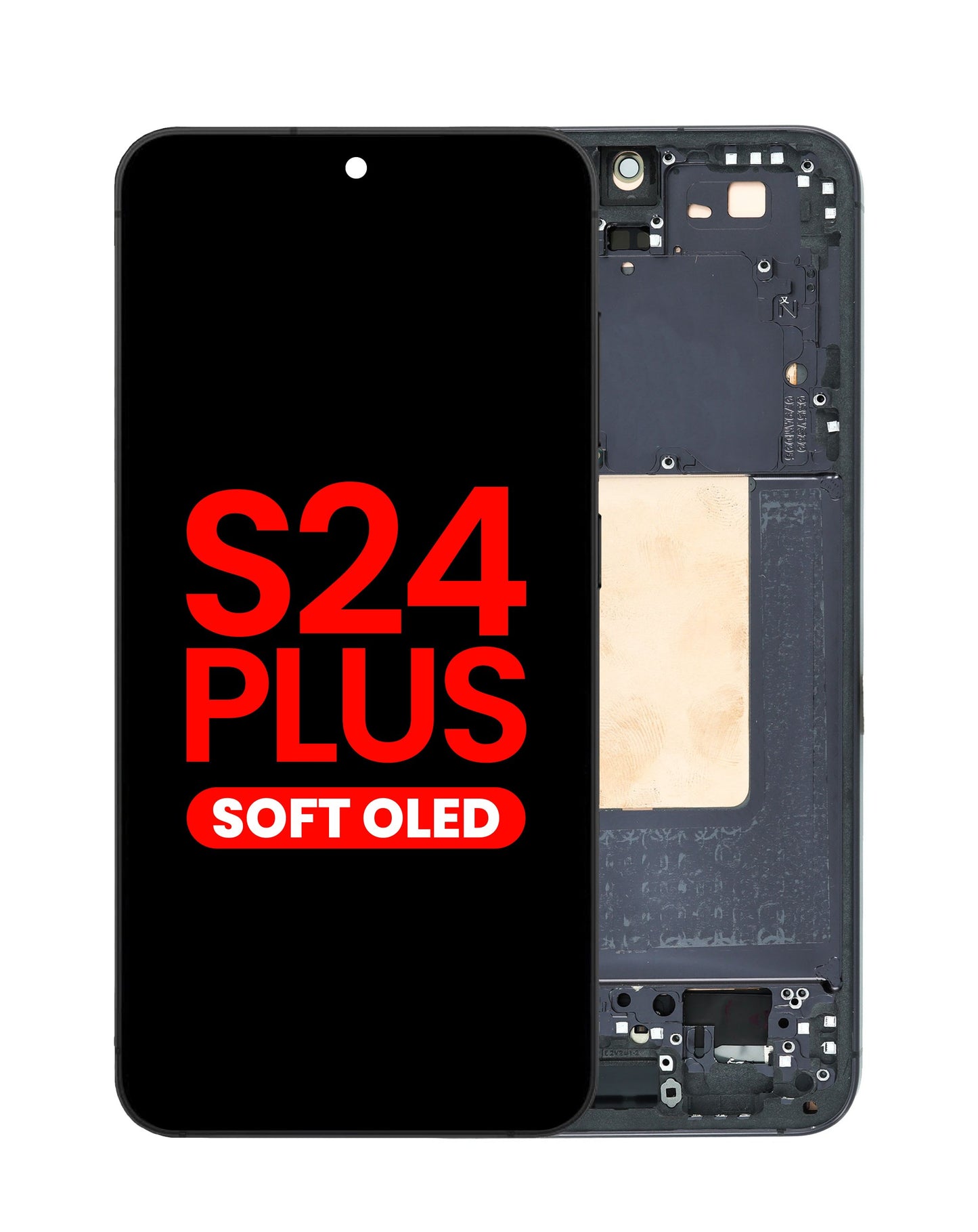 OLED Assembly with Frame for Galaxy S24 Plus (S926) (ONYX BLACK) (Aftermarket OLED)