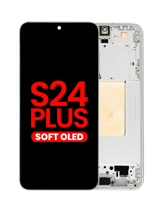 OLED Assembly with Frame for Galaxy S24 Plus (S926) (MARBLE GRAY) (Aftermarket OLED)
