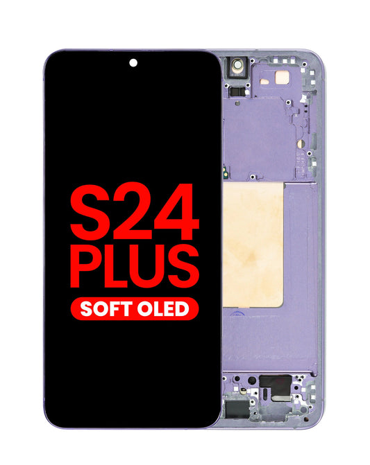 OLED Assembly with Frame for Galaxy S24 Plus (S926) (COBALT VIOLET) (Aftermarket OLED)