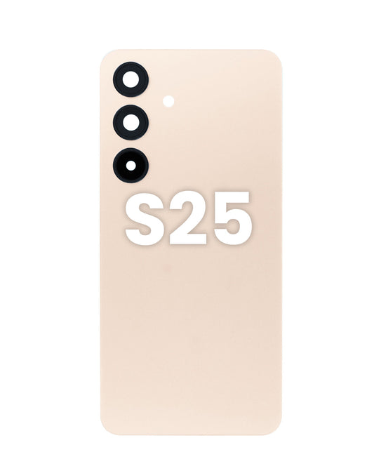 Back Cover with Camera Lens and Adhesive for Galaxy S25 (PINKGOLD)