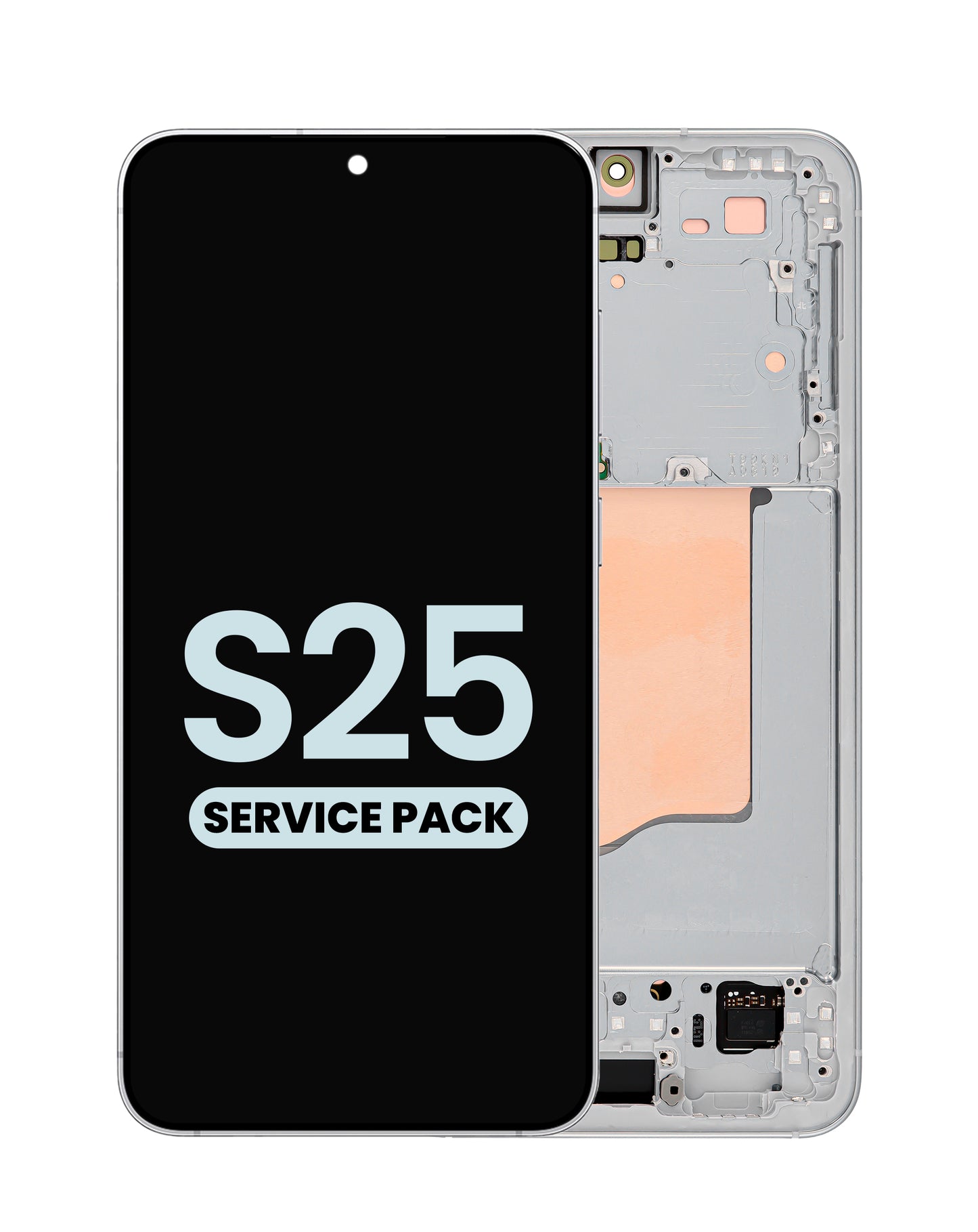OLED Assembly with Frame for S25 (S931) (SILVER SHADOW) (Service Pack)