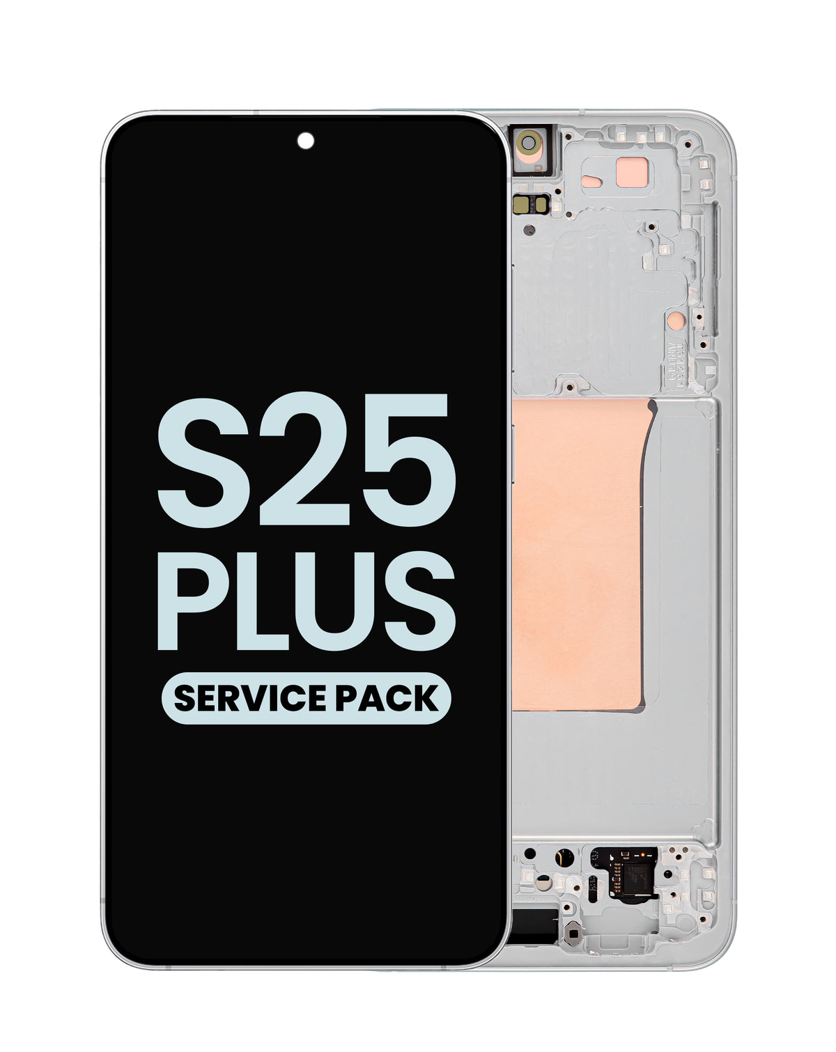 OLED Assembly with Frame for Galaxy S25 Plus (S936) (Silver Shadow) (Service Pack)