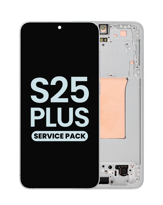 OLED Assembly with Frame for Galaxy S25 Plus (S936) (Silver Shadow) (Service Pack)