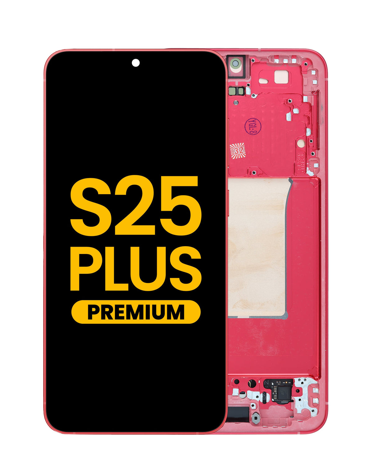 OLED Assembly with Frame for Galaxy S25 Plus (S936) (CORALRED) (Premium)