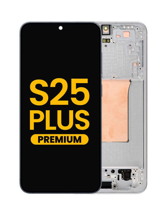 OLED Assembly with Frame for Galaxy S25 Plus (S936) (SILVER SHADOW) (Premium)