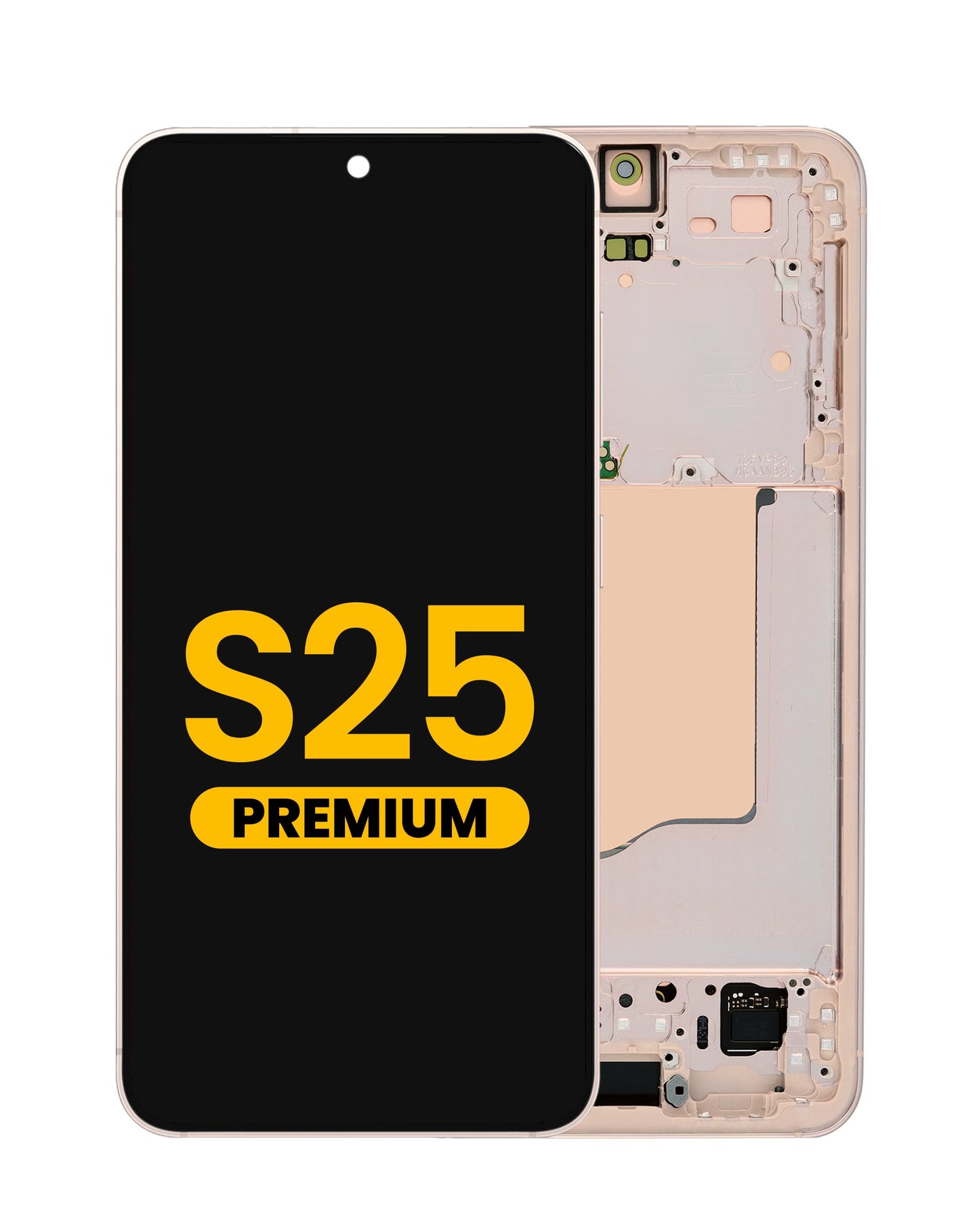 OLED Assembly with Frame for S25 (S931) (PINKGOLD) (Premium)