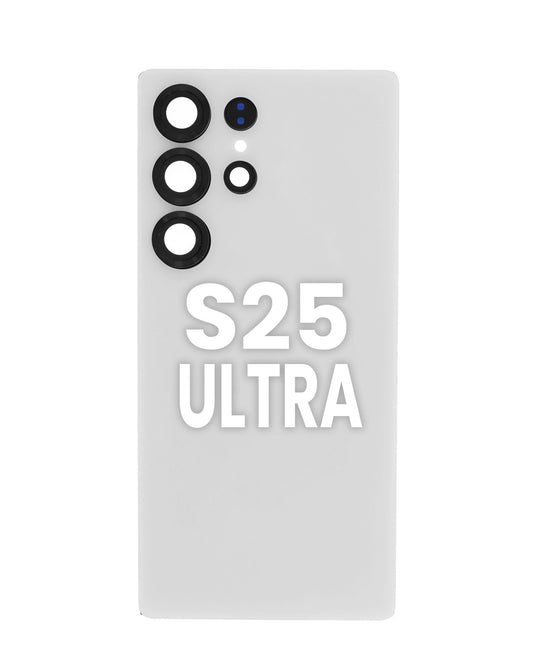 Back Glass with Camera Lens and Adhesive for Galaxy S25 Ultra (TITANIUM WHITESILVER)
